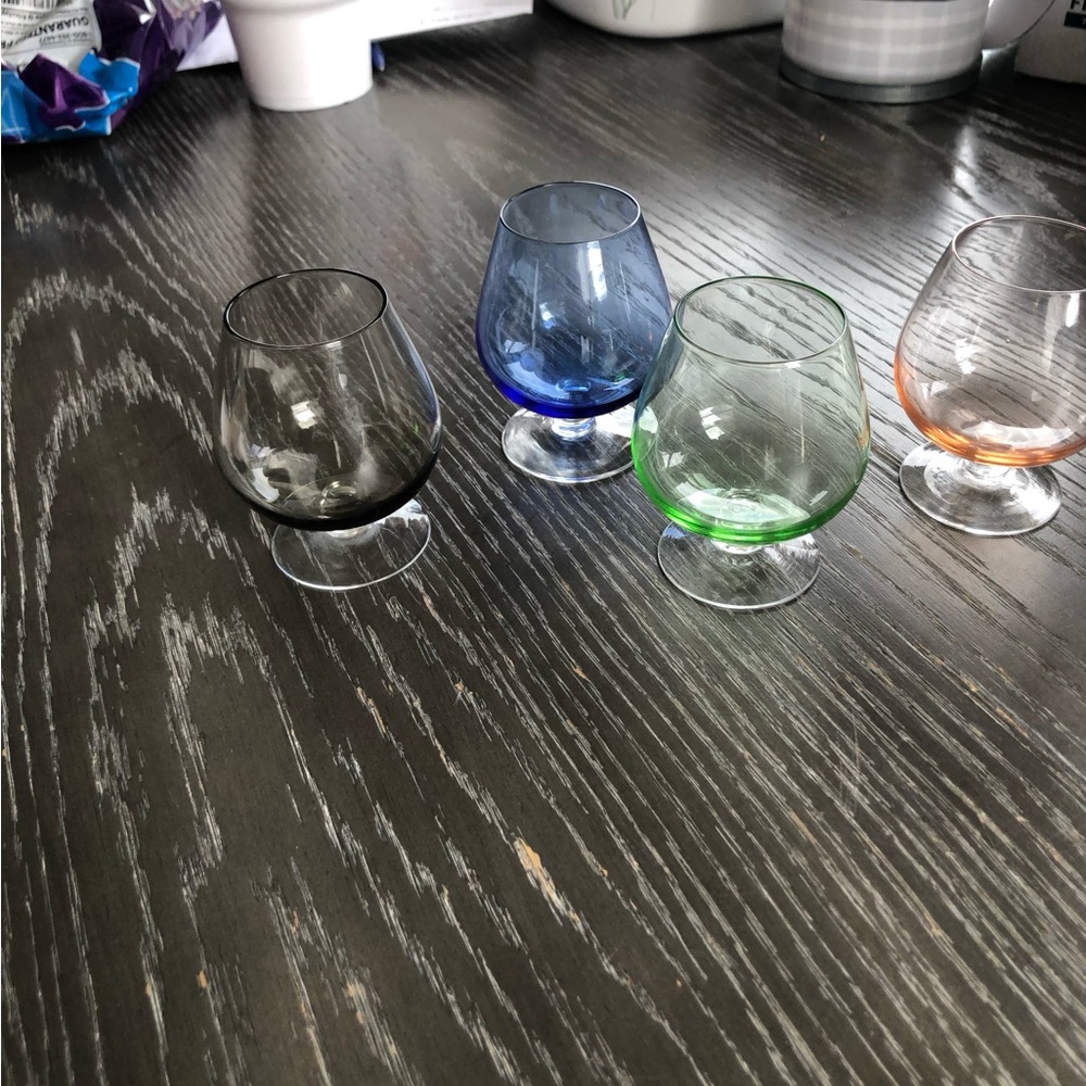 Vintage mini cordial glasses